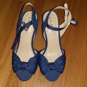 Kelly&Katie peep toe wedge sandals 7.5